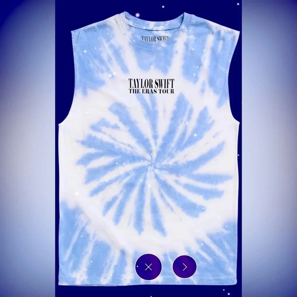 NWT Official Taylor Swift The Eras Concert Tour Tie Dye Tank Top Unisex MED 2023 - Picture 1 of 2